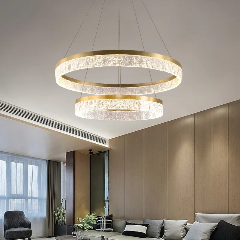 Imagem -03 - Led Circle Ring Teto Montado Lustres Modern Pendant Light Lâmpada Suspensa para Mesa Sala de Jantar Cozinha Sala de Estar