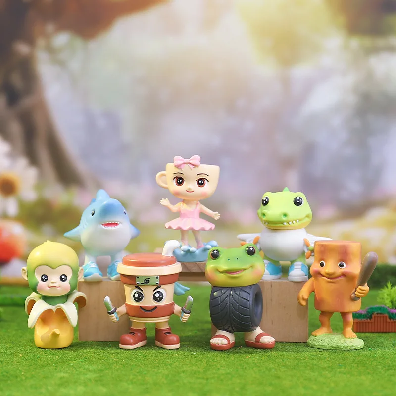 

***В наличии классика горов и морей синтетическая слепая коробка зверя - креативная модная фигура, украшение для рабочего стола, праздничный подарок