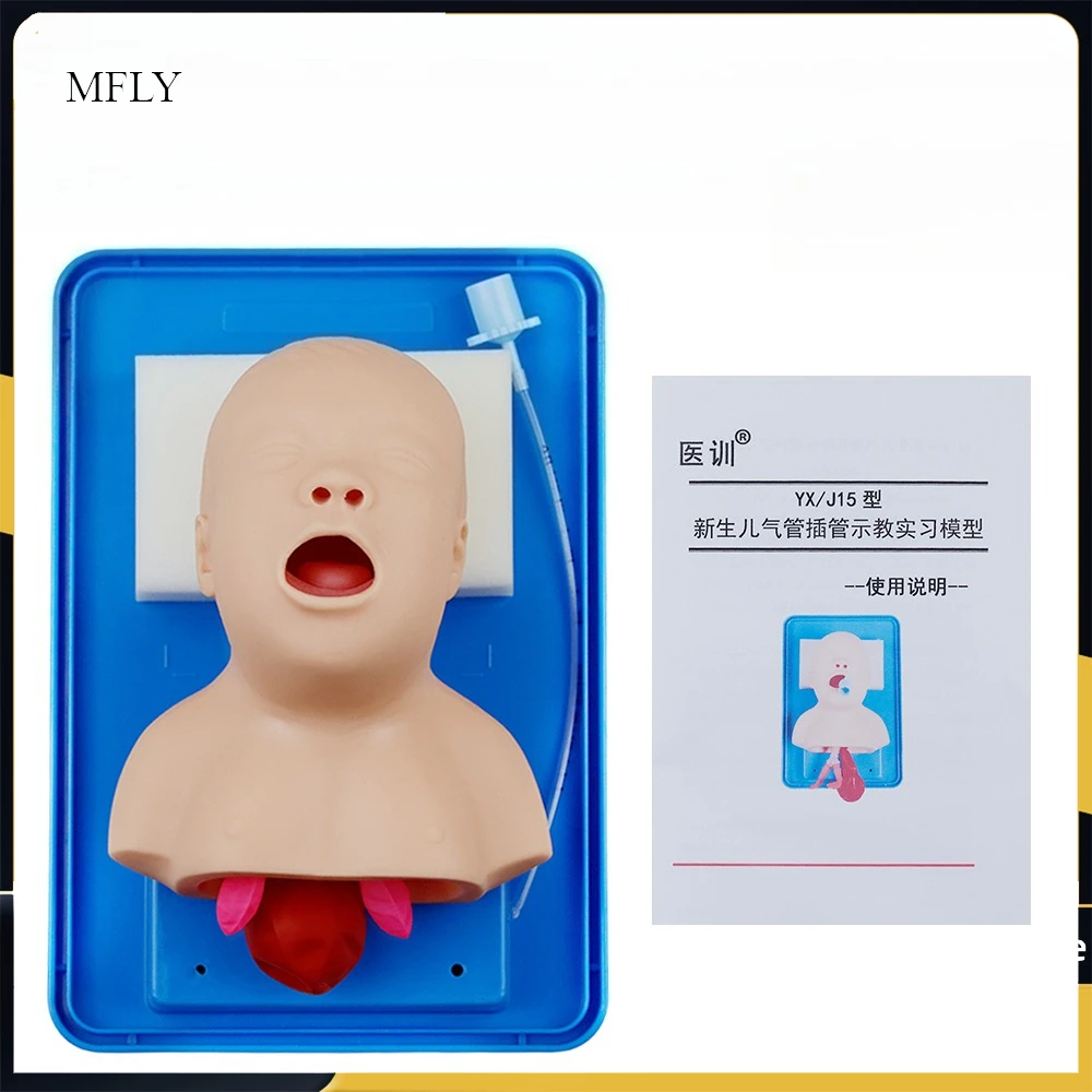 

Newborn Neonatal Tracheal Intubation Model Teaching Aid Infant Airway Management Trainer for Intubation Training Mannequin