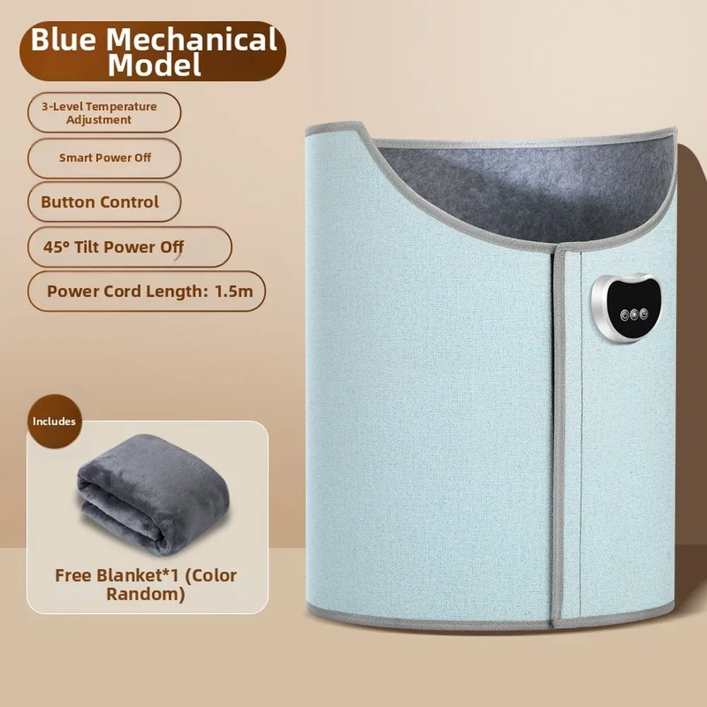 Voice-Enabled Under Desk Heater with Programmable Timer and Auto Shut-Off Constructed from Plastic and Fabric Materials