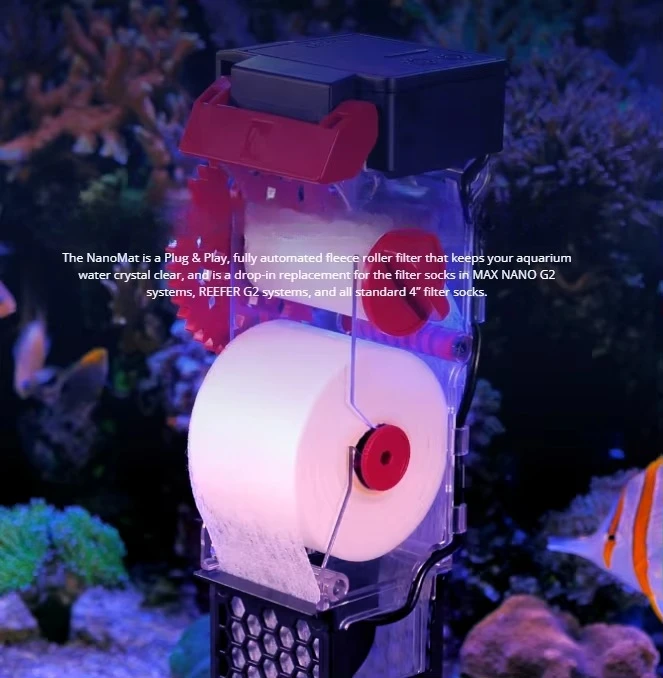 NanoMat/250/500/1200 Filter Sock System Professional Mechanical Filtration Smart for Marine Coral Reef Fish Tank