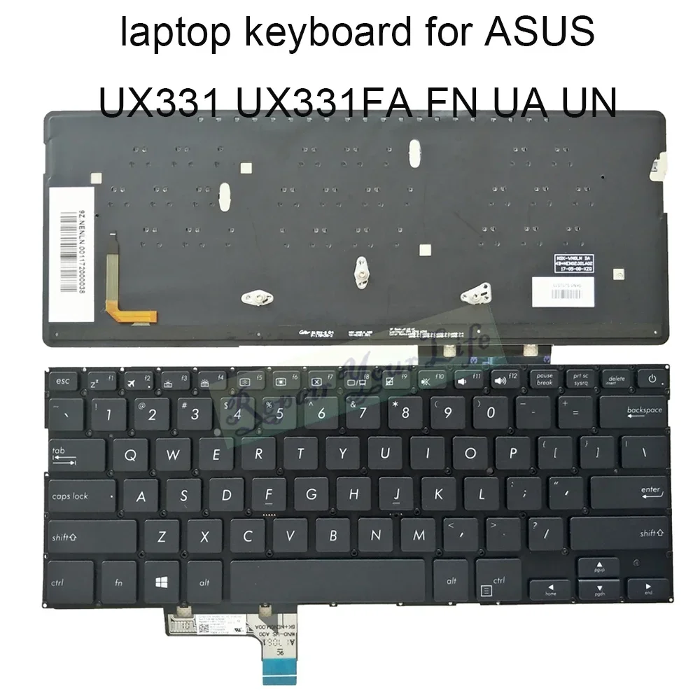 

US English Backlit Keyboard For ASUS Zenbook UX331 UX331F UX331FN UX331U UX331UN UX331FA Black Keycap Laptop Backlight Keyboards