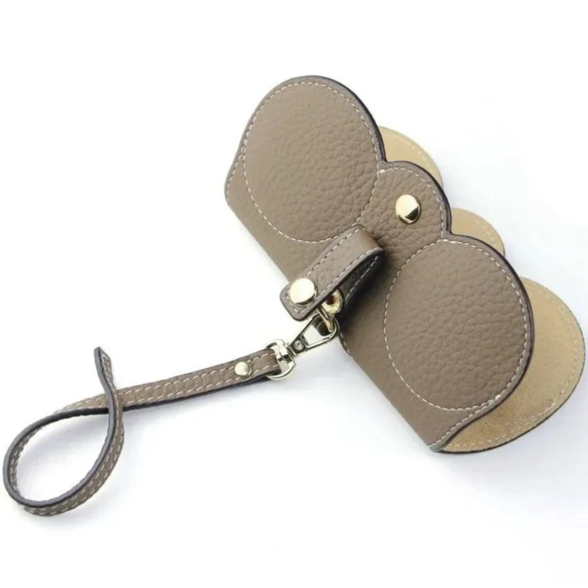 Litchi นูนแว่นตาน่ารักแขวน PU หนังแว่นตากันแดดแว่นตาอ่านหนังสือแบบพกพาแว่นตาผู้ถือ