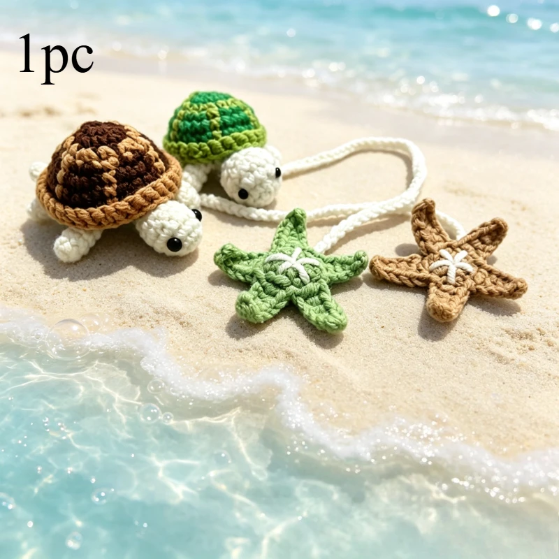 1pc Hand-Knitted Cute Turtle Bookmark,Vibrant Crochet 3D Turtle Design,Yarn Material, Ideal Gift for Readers,Multifunctional Use