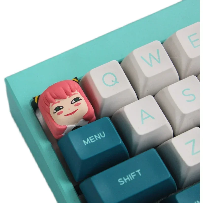 Niedliche Anime-Tasten kappen 3D-Harz benutzer definierte handgemachte Cartoon-Tasten kappen geeignet für mechanische Tastatur Kreuz achse Tastatur zubehör