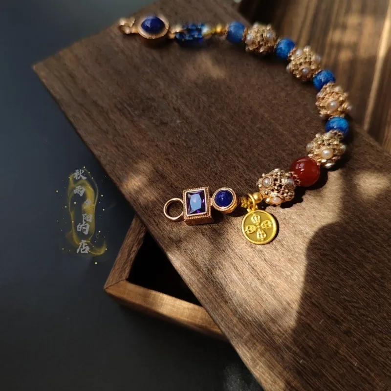 Dragonfly Eye Cuff Bracelet Tang Dynasty Dunhuang Hanfu Accessory Princess Heritage Revival Artisan Statement Cultural Jewelry