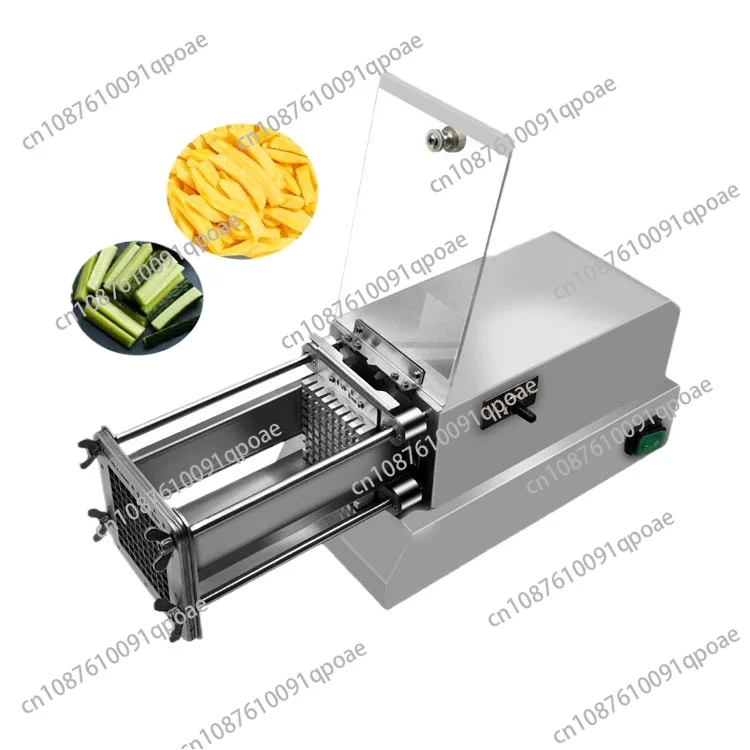Electric Potato Cutter for Kitchen Use Potato Chip Cutter Machine with 3 Adjustable Blade Sizes Replaceable Blades for Home