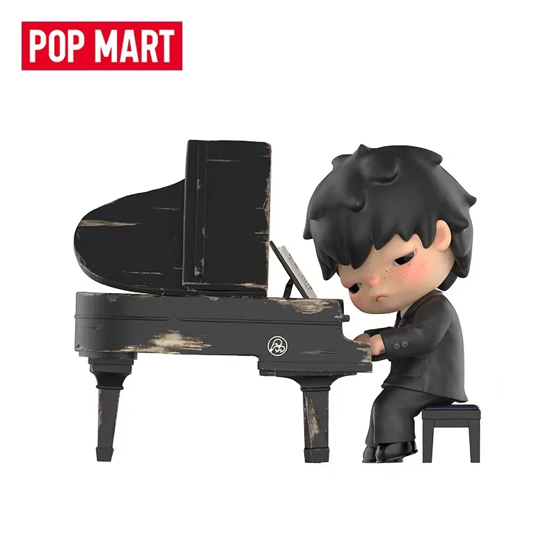 POPMART Prodotto autentico La statuetta del pianista Hirono è un regalo di compleanno o festival carino e sorprendente per gli amanti della musica