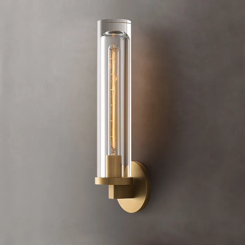 Light Luxury Copper And Crystal Wall Lamps Designer American Style Minimalist Bedroom Bedsides Hotel Villa Corridor LED Sconces