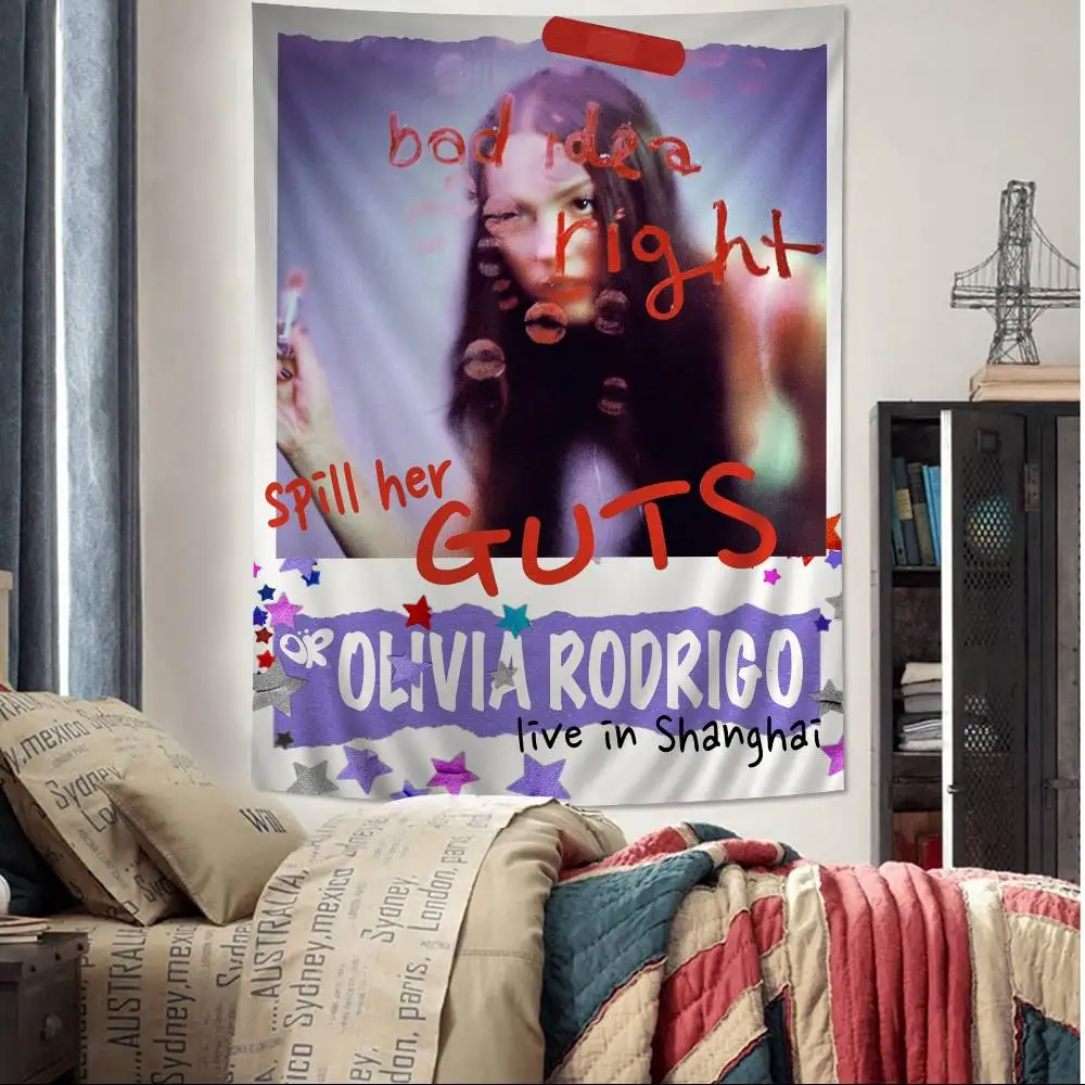 المغني O-Olivia R-Rodrigo نسيج الكلمة حصيرة عدم الانزلاق غرفة الغسيل حصيرة الغسيل ديكور شرفة غرفة المعيشة الطفل السجاد المنزلية