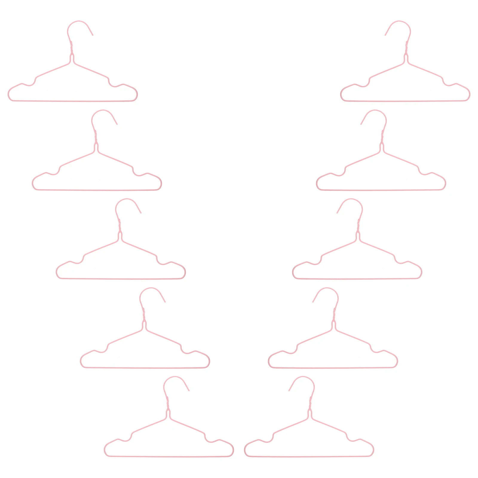 

10pcs Kids Clothes Hangers Non Slip Stainless Steel Child Hangers Seamless Design Space Saving Closet Organizers For Kids Baby