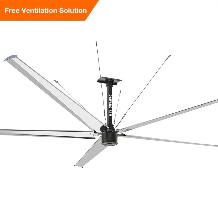 Day and night use hvls large ceiling fan with remote controller big ass fan large diameter ceiling fans