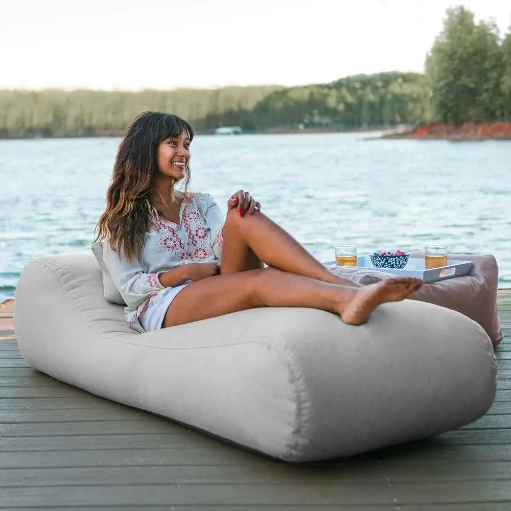 

Садовое кресло-шезлонг из гранита серого цвета с подушкой, устойчивое к атмосферным воздействиям, 72x26, в пляжном стиле, с мягкой подушкой для патио и террасы