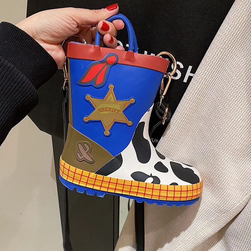 Cute Cartoon Rain Shoes Shape Woman\'s Bag Shoulder Diagonal Bag 2022 Fashion Trendy Shoulder Diagonal Female Small Bag Hot Sale