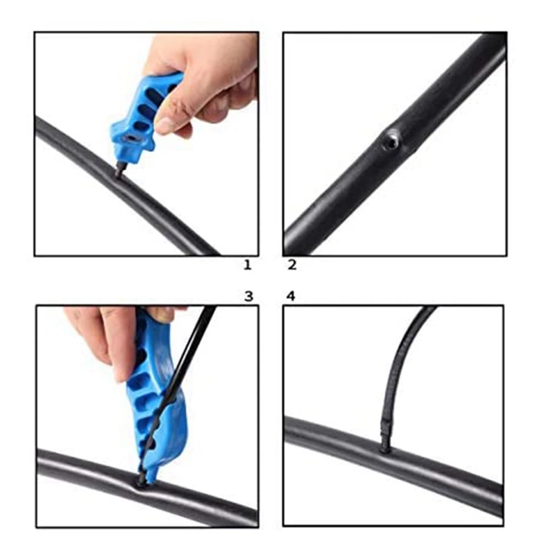 Perforatrice de tube d'irrigation goutte à goutte 2 en 1, outils d'insertion de raccord, perforatrice pour raccord et émetteur de 1/4 pouces