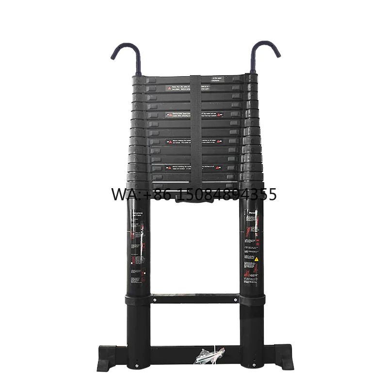 Deliladder Industrial Aluminum Alloy Retractable Colored Metal Telescoping  Ladder