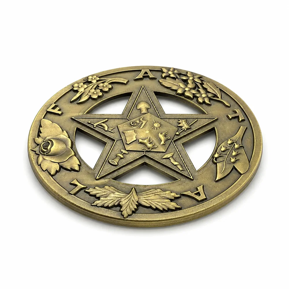 Antique Color Order of Eastern Star OES Masonic Car Truck Motorcycle Emblem with Red Adhesive, 3 Inches 4