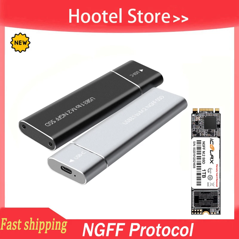 

ICOOLAX Hot ssd NGFF 128GB 256GB 512GB 1TB 2TB NGFF protocol enclosure Computer Internal Hard Disk For Desktops Laptop