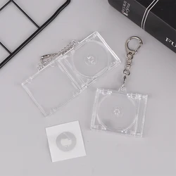 1 PCS Creative Blank Album Mini CD Case Key Chain For DIY Backpack Hanging Decor Car Keychain Pendant