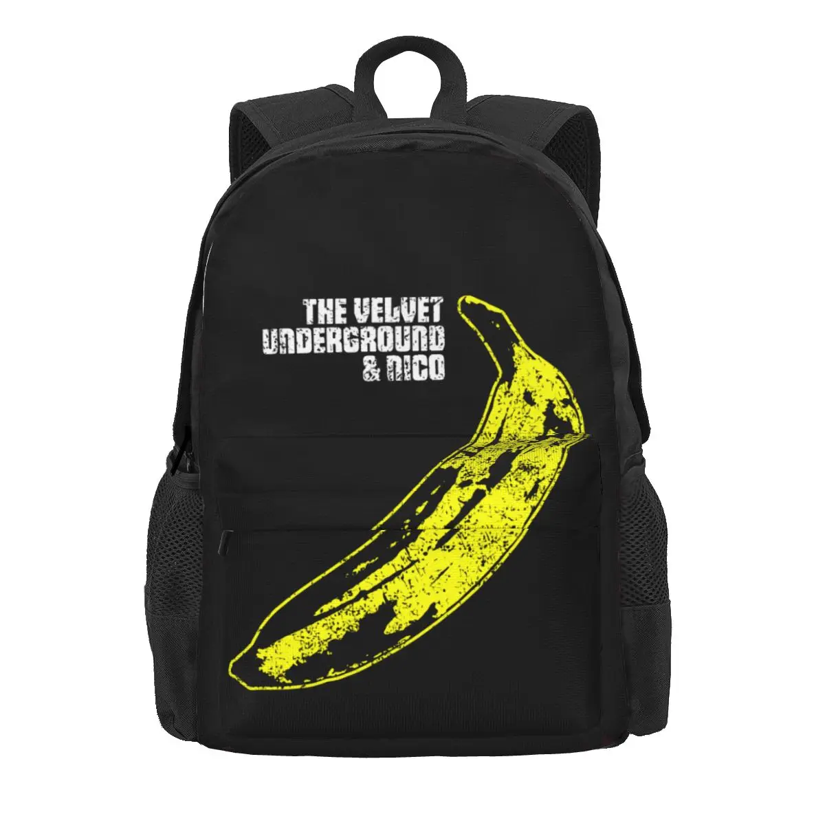 The Velvet Underground & Nico Banana Lou Reed Large Capacity Backpack Bookbag Foldable Sports Style Outdoor Running