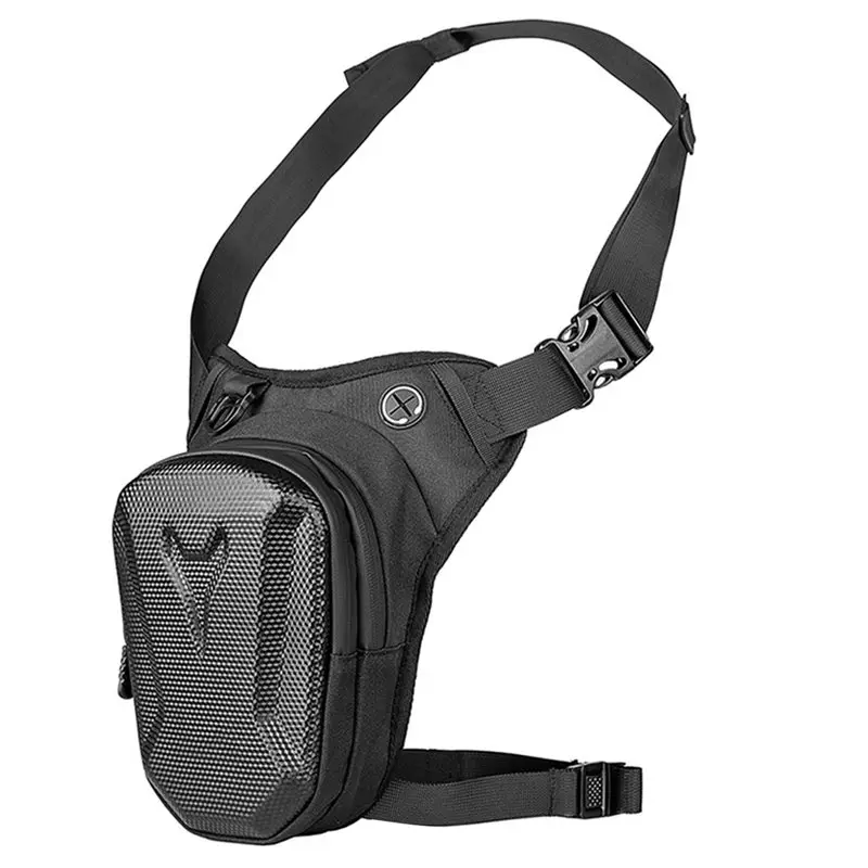 

A06F-Motorcycle Leg Side Bag EVA Hard Shell Waist Pack Outdoor Storage For Motorbikes