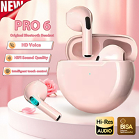 2025 Original Air Pro 6 TWS Wireless Bluetooth Earphones Mini Earbuds Sports Noise Cancelling Headset For Apple iPhone Headphone