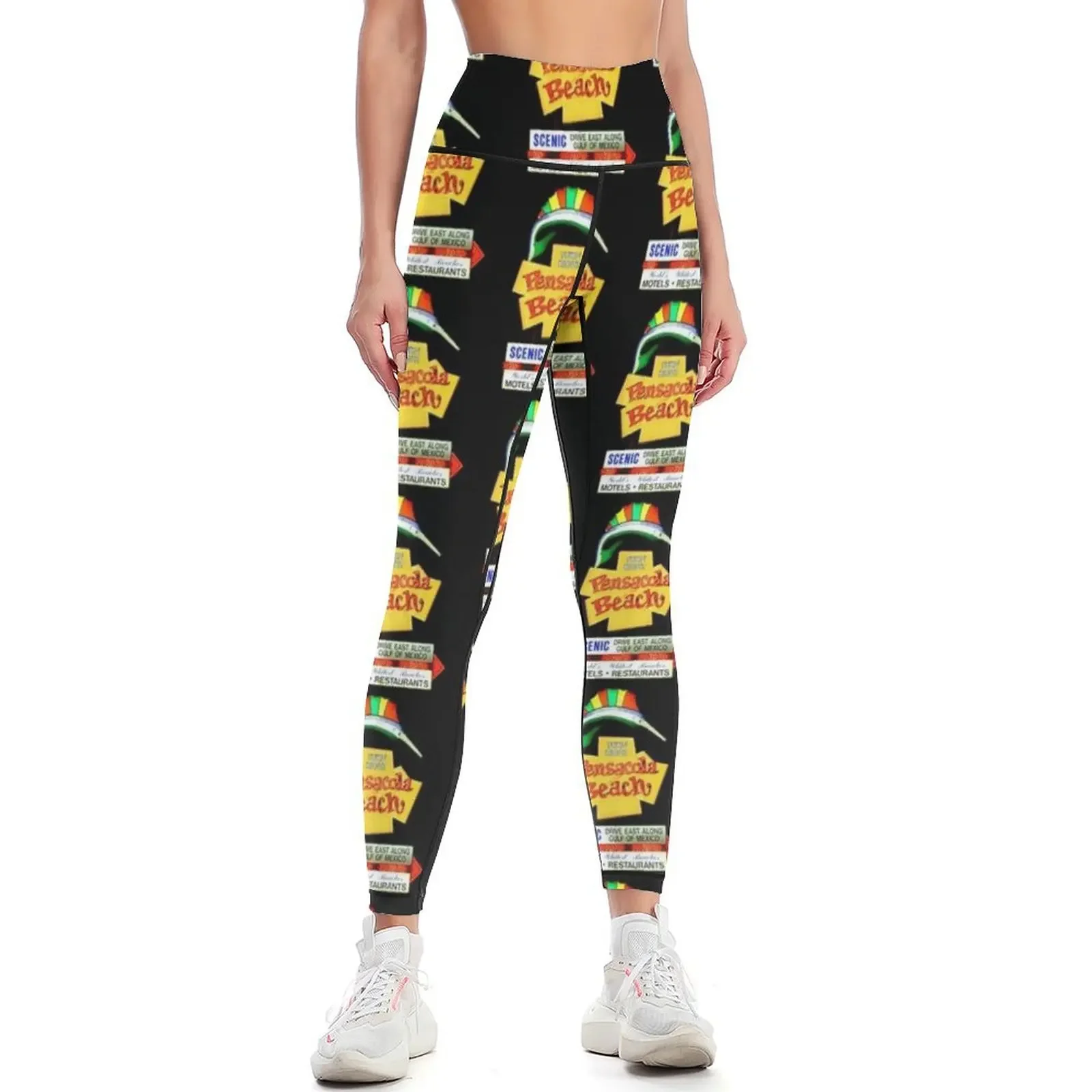 

Pensacola Beach Turn Right Leggings sport set gym wear sporty woman push up Pants sport Womens Leggings