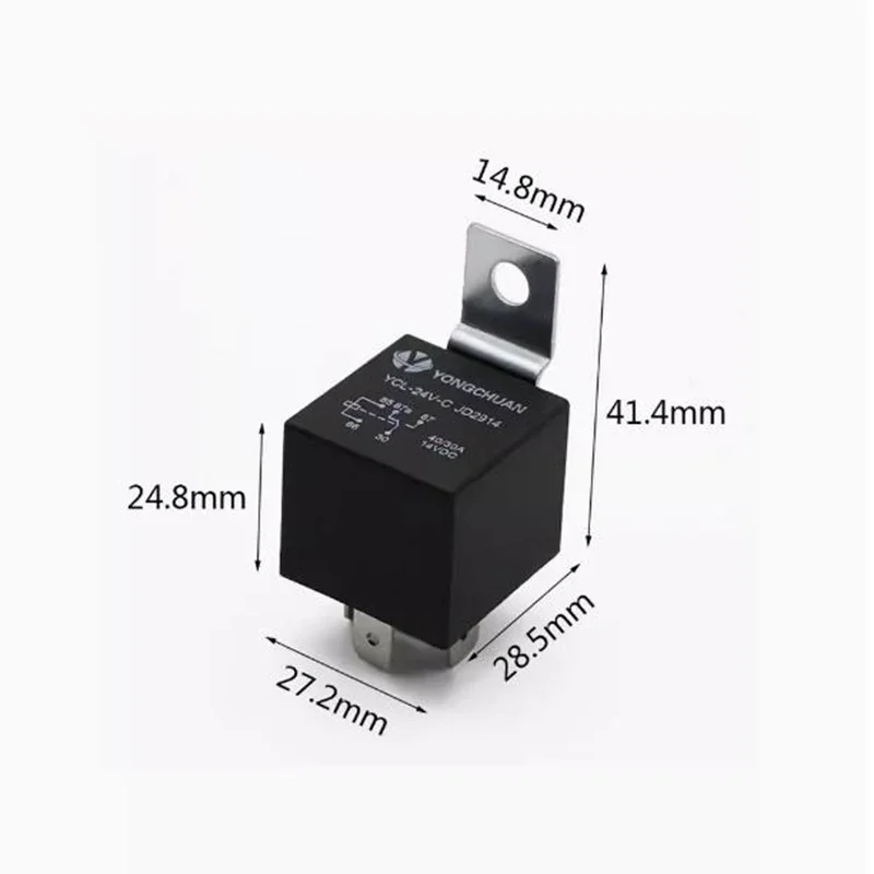 

Automotive Relay Waterproof With Socket 12V 24V 4P 5P 4pin 5pin 40A Car Relay With Black Red Copper Terminal Auto Relay