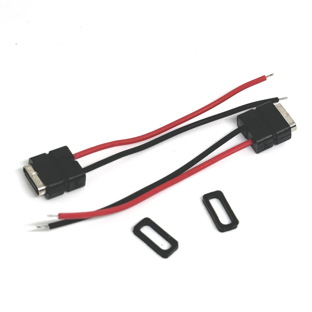 2Pin USB-C Type IPX5-7 Waterproof USB Connector Direct Compression Female Base Female Socket Charging Interface With Welding