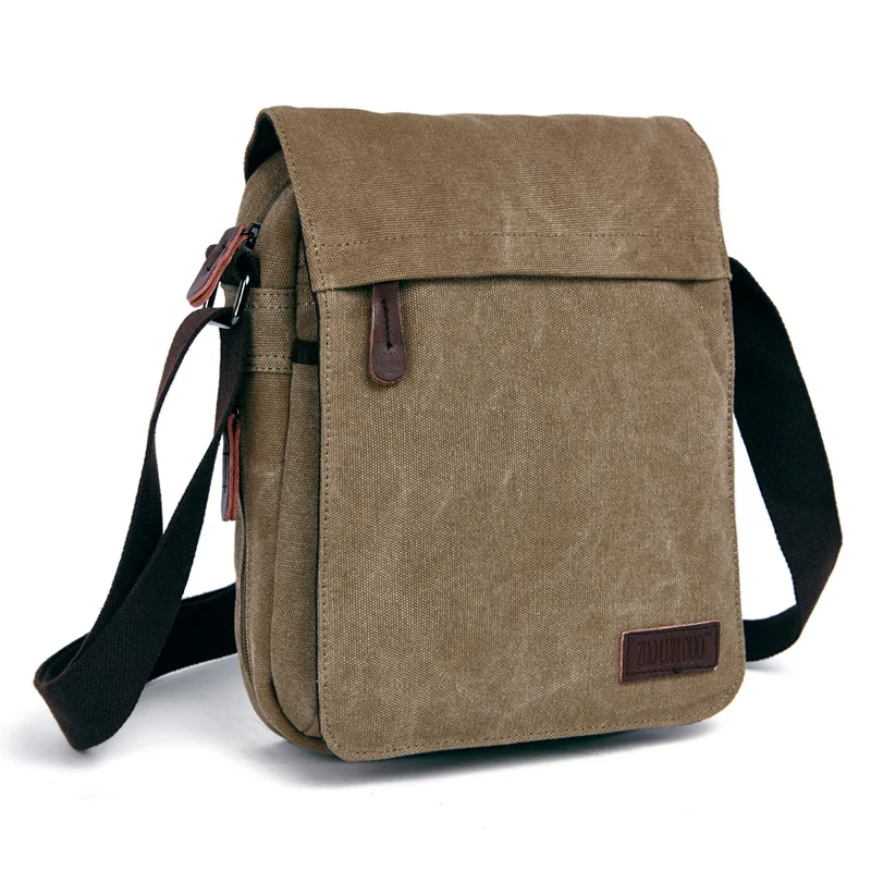 Men Crossbody Bag Canvas Korean Style Trendy Fashion Simple Casual Small Backpack Shoulder Bags