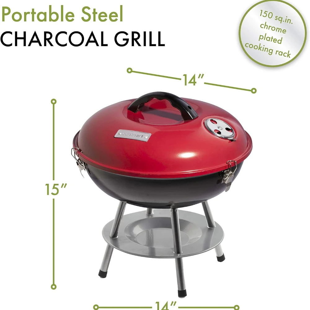 1pc portatile BBQ Grill griglia a carbone portatile BBQ Grill bollitore griglie per esterni fumatori per Patio cortile Barbecue forno da campeggio