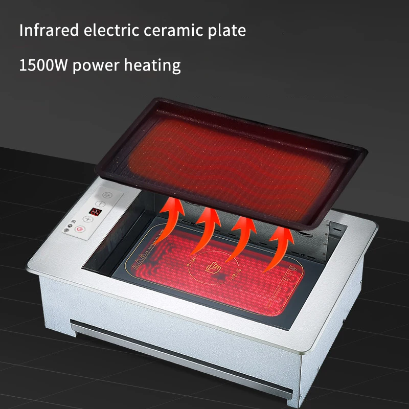 Japoński koreański bezdymny grill kuchenny stół wewnętrzny komercyjna restauracja elektryczny grill