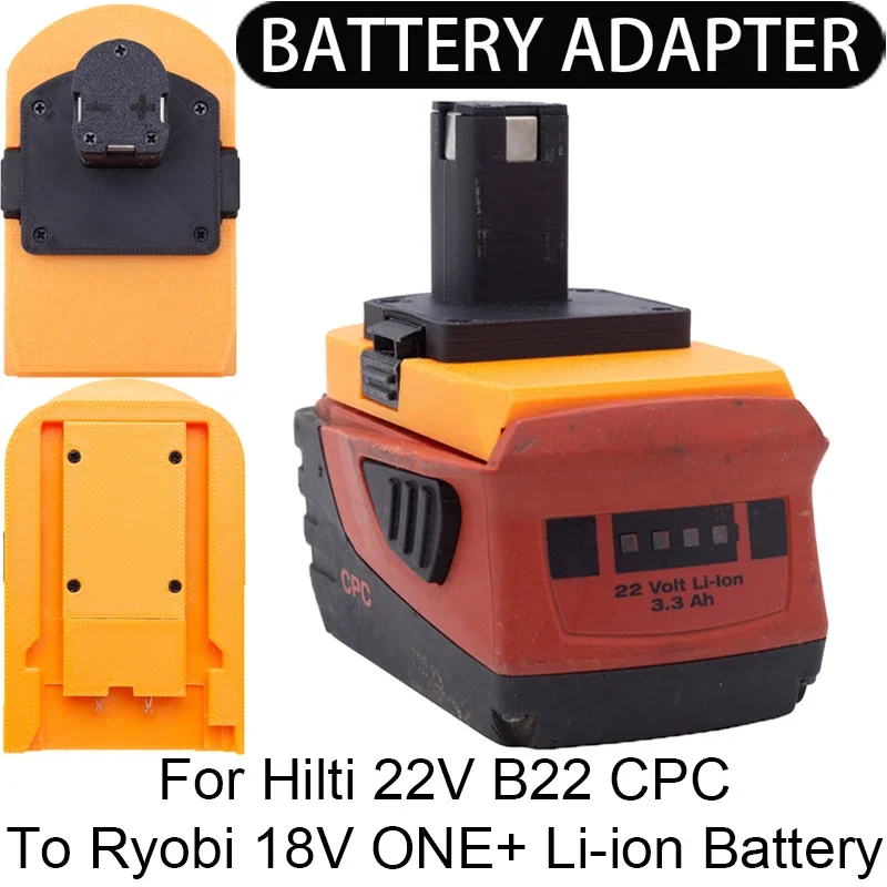 

Adapter/Converter for Ryobi ONE+ 18V Li-Ion Tools Convert for Hilti 22V B22 CPC Li-Ion Battery Adapter