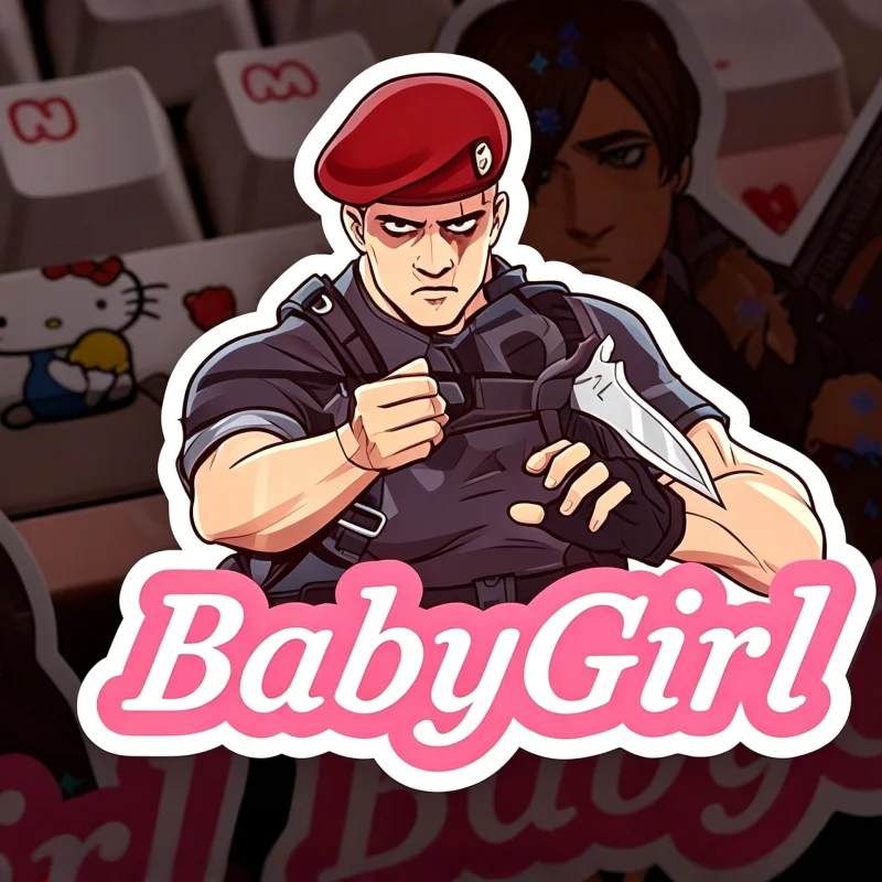 RE Babygirl Collection VOL 2 Anime Stickers Attack on Titan Levi Ackerman Eren Yeager Flash Glitter Waterproof Decals for Laptop