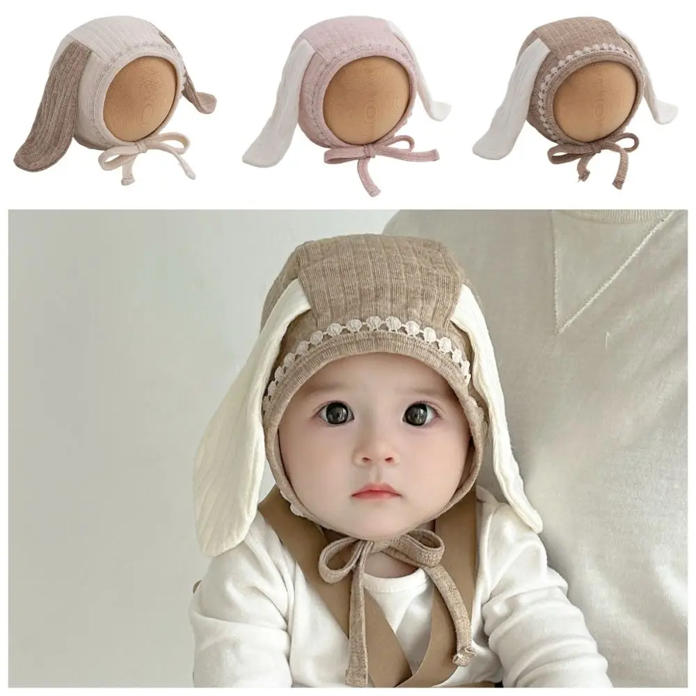 أزياء لطيف الطفل حماية الأذن القبعات الحلو طويل الأذن الطفل الجنين قبعة تنفس لينة الدافئة الاطفال القبعات طفل #2