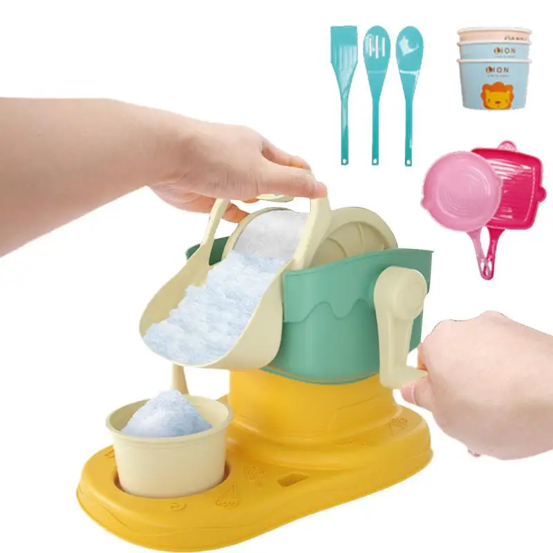 Ijs Speelset Leuke Ijsmachine Speelgoed Kinderen Ijsmachine Set Ouder-Kind Interactieve Eetbare Smoothie Machine Keuken