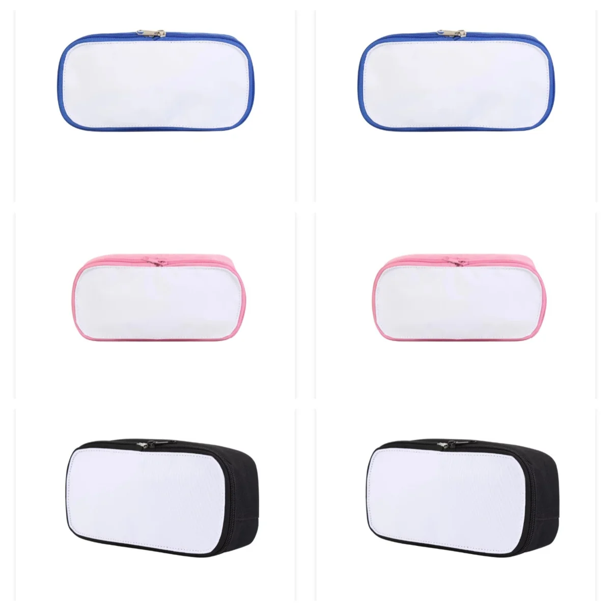 

10Pcs Sublimation Blank Pencil Case Bags Travel Makeup Bag Removable With Zipper Toiletry Bag for DIY Heat Transfer Print