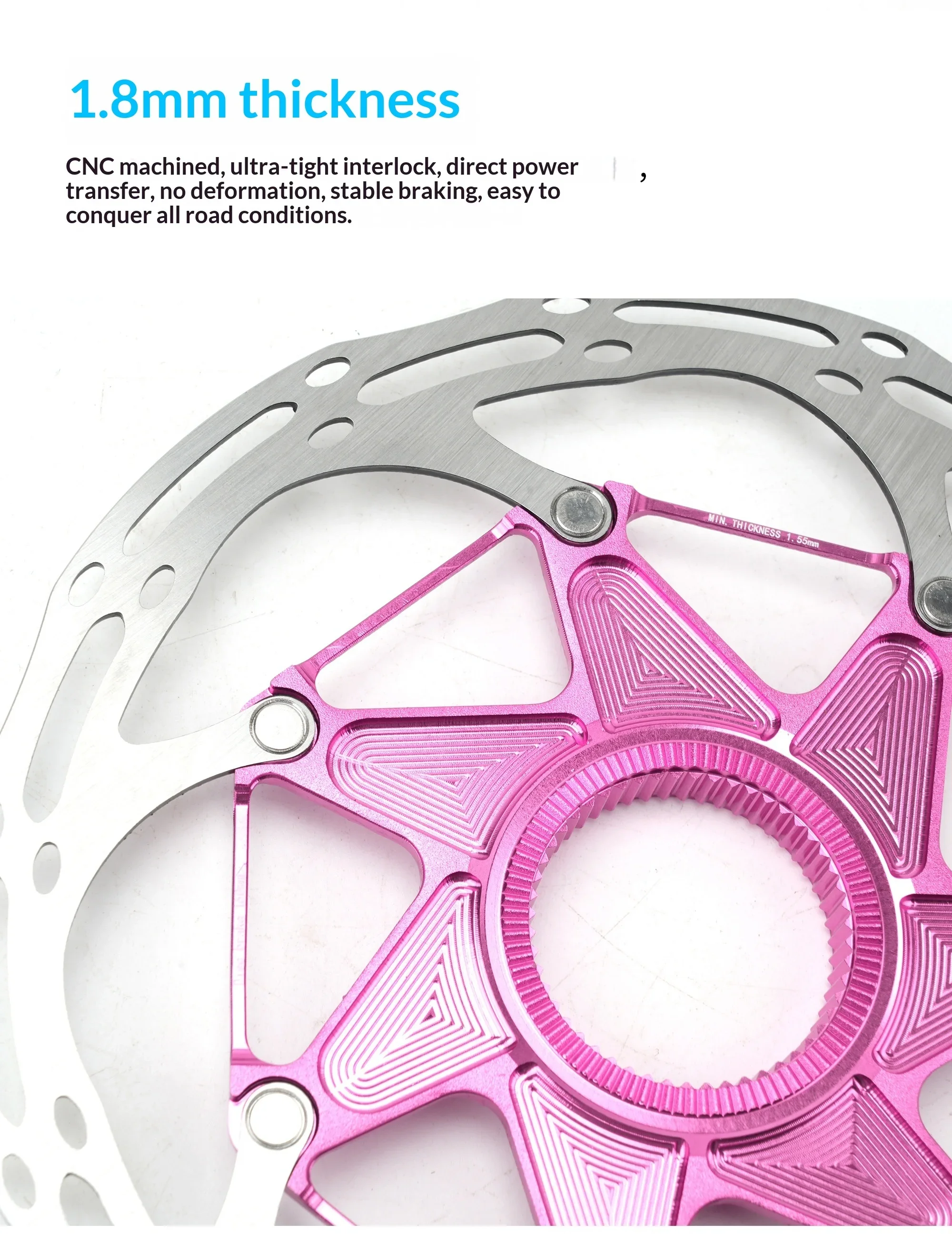 Fahrrad Center Lock Rotor 140mm/160mm Hohl Wärmeableitung Wind Brechen für Straße Mountainbike Scheibenbremse Zubehör – Detail 9