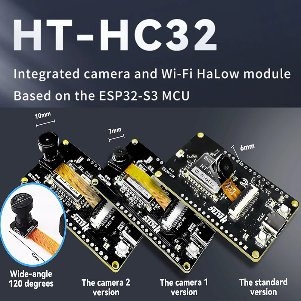 

Heltec Wi-Fi HaLow ESP32 Набор камер HT HC32 Двухдиапазонный 24 ГГц Sub 1 ГГц Wi-Fi Bluetooth MESH Шлюз Дальнего действия Беспроводной доступ IoT
