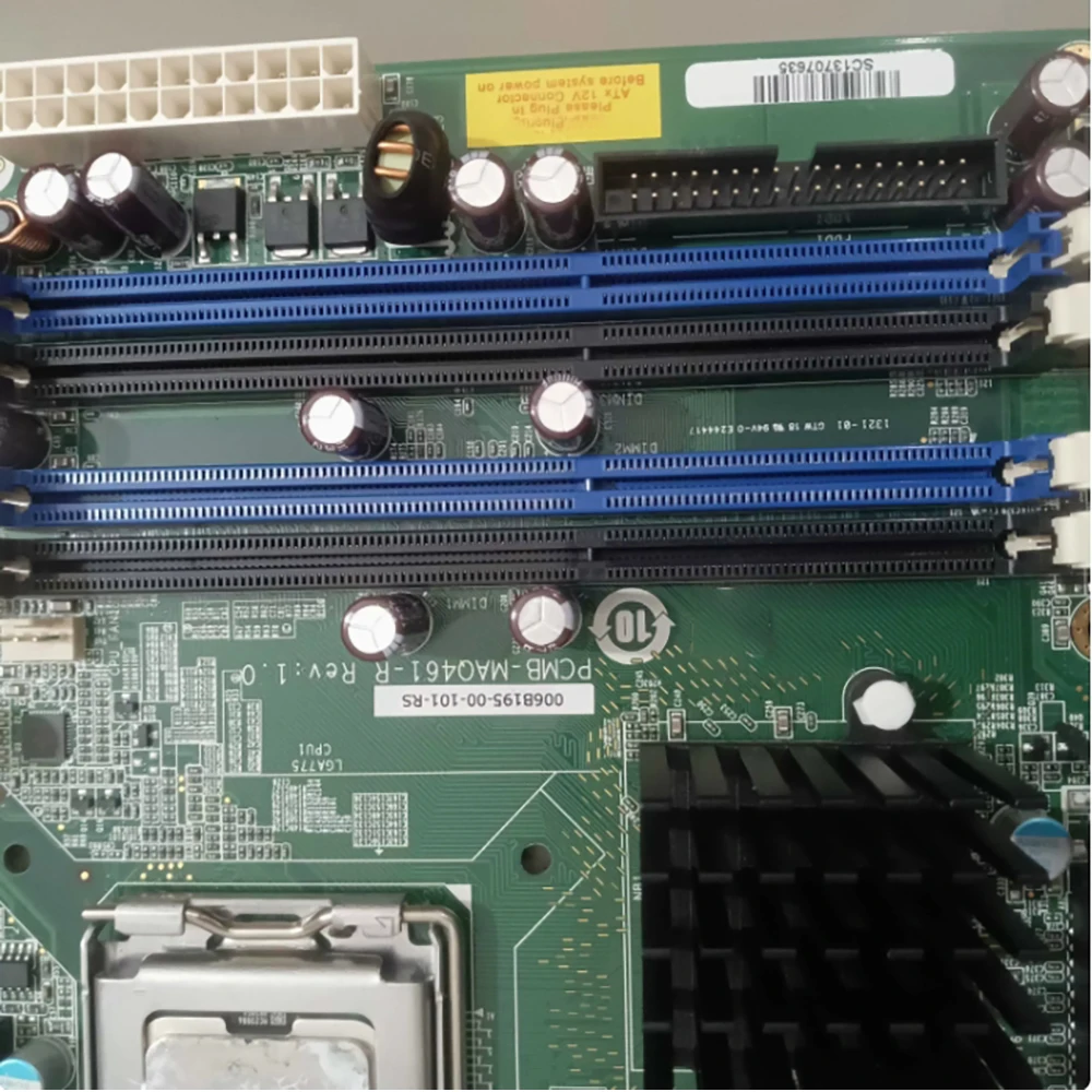 For Industrial Control Equipment Motherboard With Dual Network Ports PCMB-MAQ461-R REV:1.0 775-pin