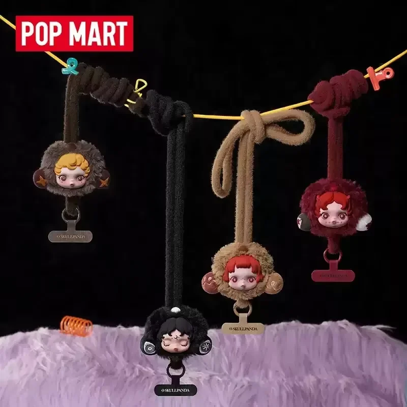 

POP MART SKULLPANDA YOU FOUND ME Series Mobile Phone Lanyard Blind Box Toys Kawaii Anime Action Figure Surprise Mystery Box
