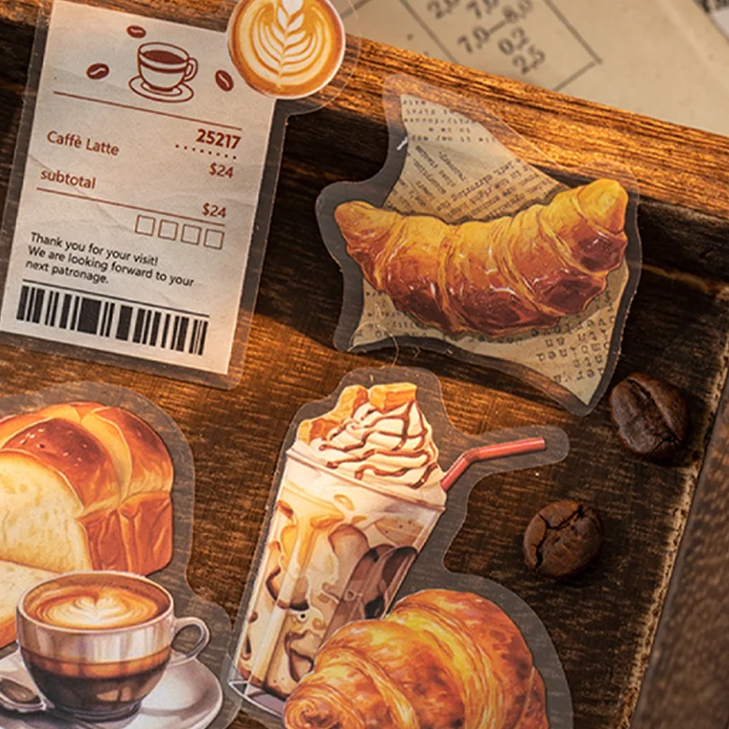 Mr Paper Coffee Landscaping PET Waterproof Sticker Pack Half Quarter Coffee DIY Handbook Diary 60Pcs in