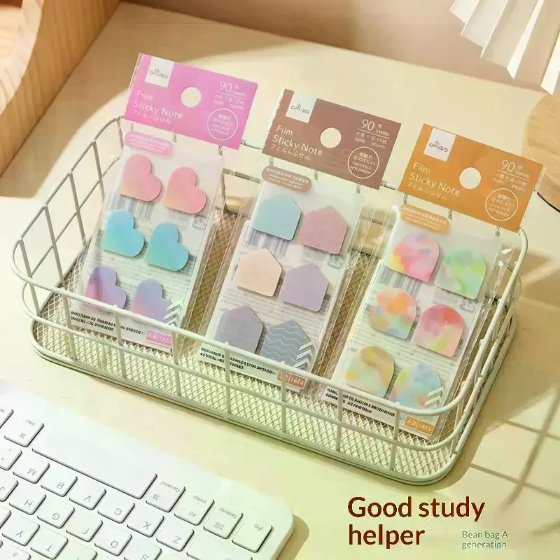 90Sheets Stationery Bookmark Planner Stickers Self Adhesive Loose-leaf Memo Pad Page Markers Paper Flags Tabs Stickers