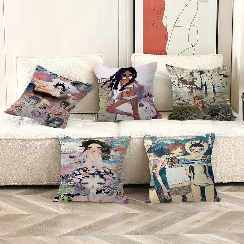 A-Aya Takano Cushion Cover Car Throw Pillow Case For Sofa Car Christmas Gift 40x40cm 45x45cm