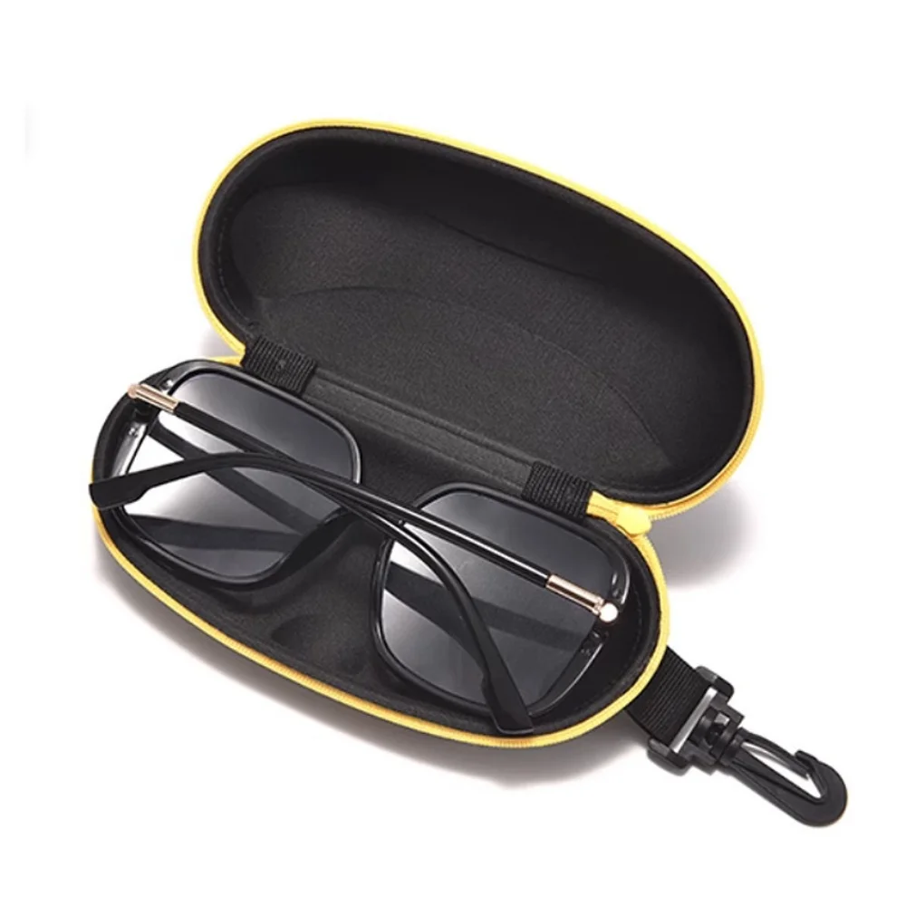 KLASSNUM Hard Glasses Case Man Sports Rigid Sunglasses Cover Portable Travel Eyeglasses Cases with Plastic Hook for Men Women