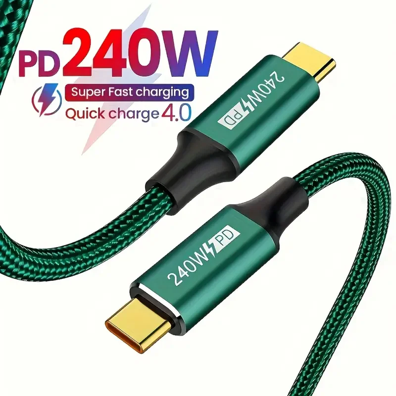 PD 3.1 Fast Charging 240W Type-C to USBC Data Cable Quick Charging 4.0 Output Power For MacBook iPhone Samsung Xiaomi Huawei - Image 2