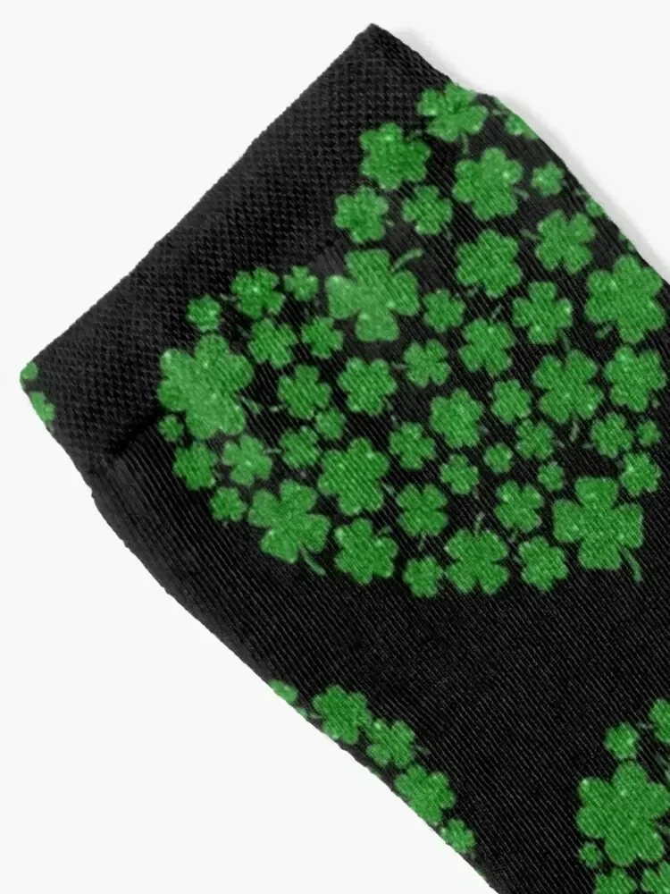 Glitter Heart Shamrock Socks Crossfit fashionable Stockings man Boy Socks Women's