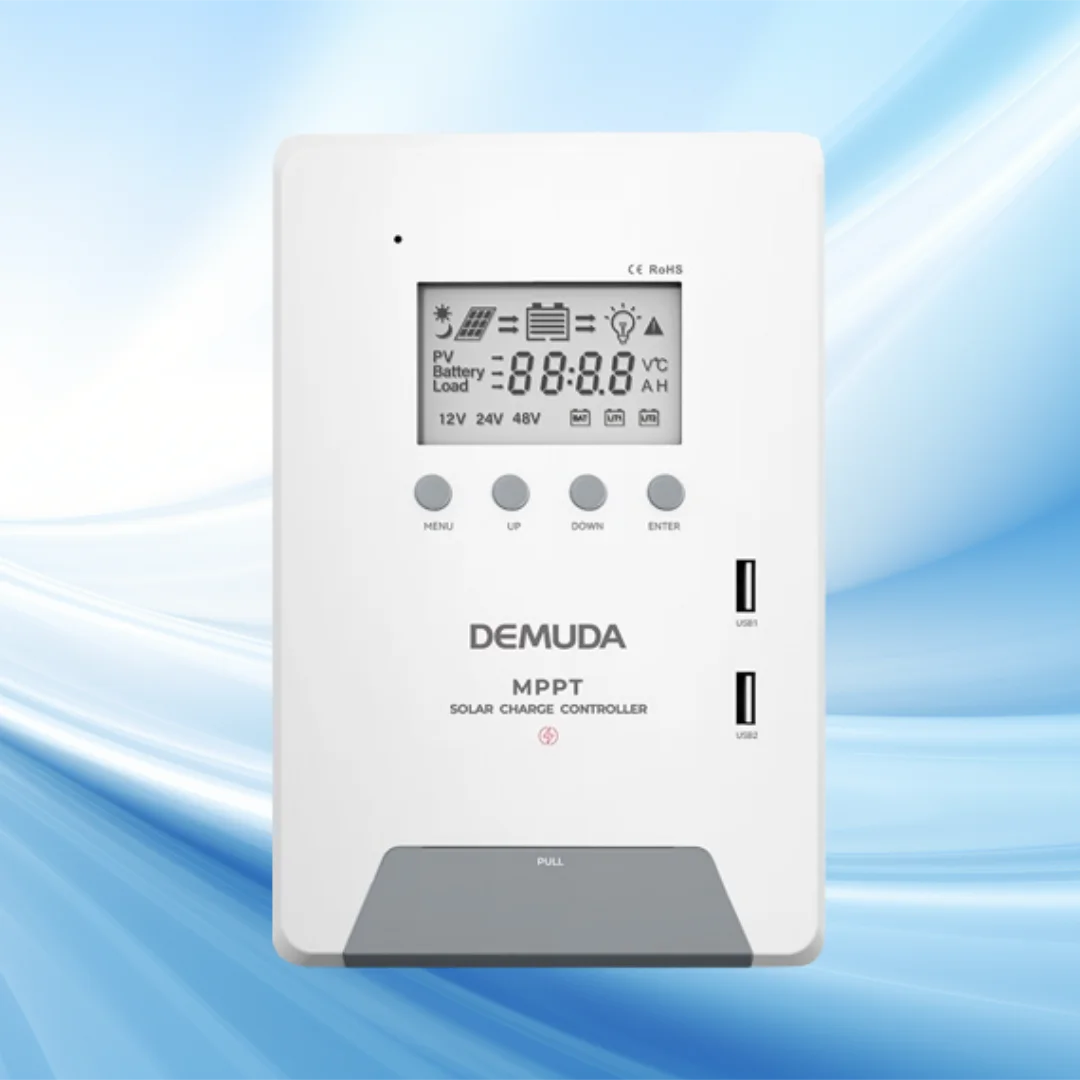 

Hot sales Demuda Factory Solar Charge Controller Mppt USB Manual for 12V 24V 48V DC 30A 40A 60A LCD Display PV Panel Battery Reg