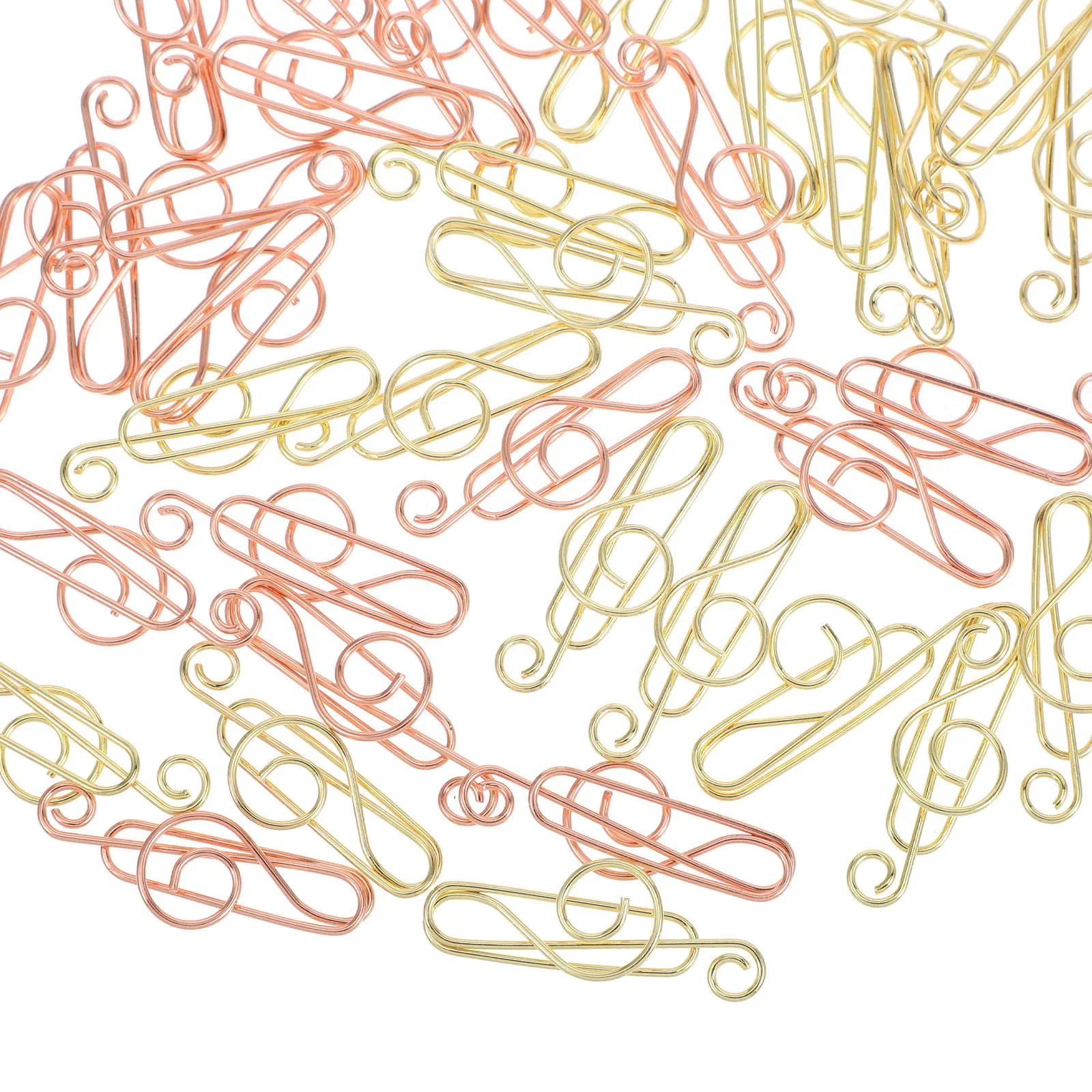 

40Pcs Fun Music Paper Clips Metal Note Shaped Page Markers for Office Organization Student Desk Accessories Storage