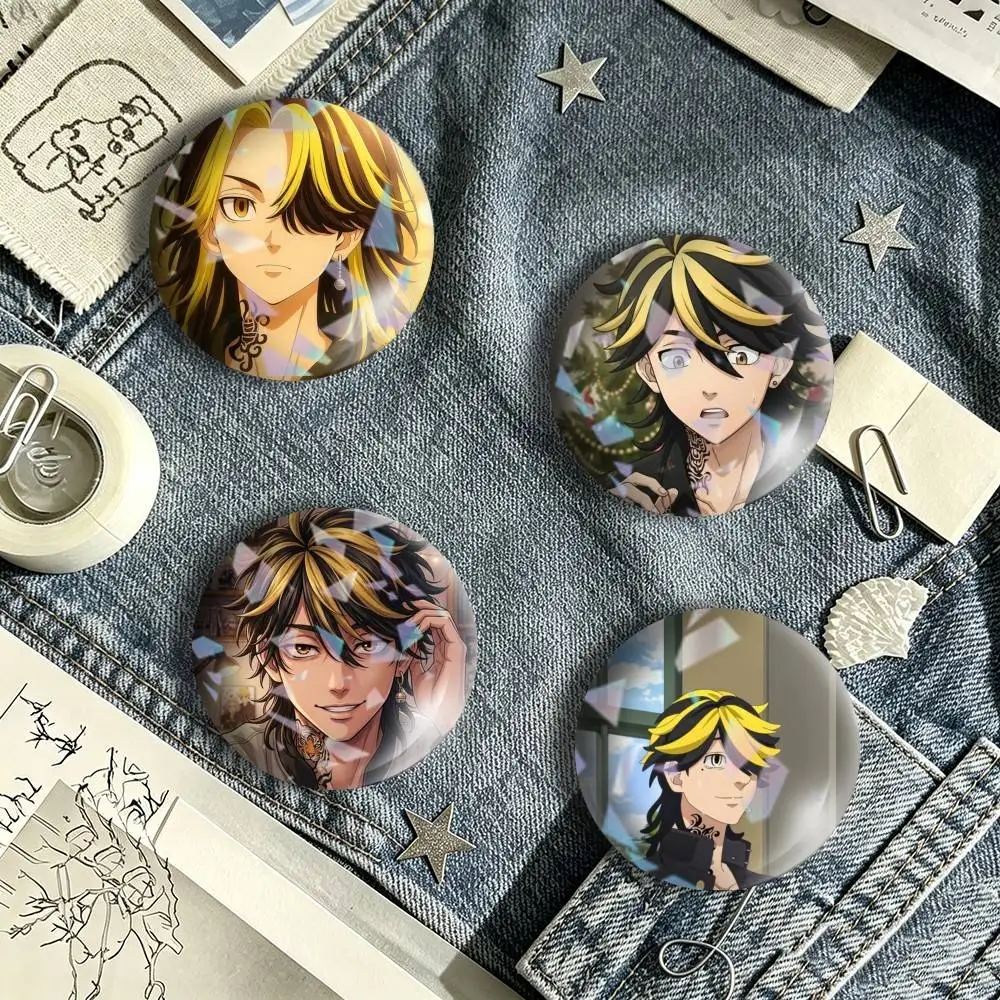 Kazutora Hanemiya T-Tokyo R-Revengers Tin badges in 25/32/44/58/75mm, brooch pins for accessories & gifts,Souvenir.